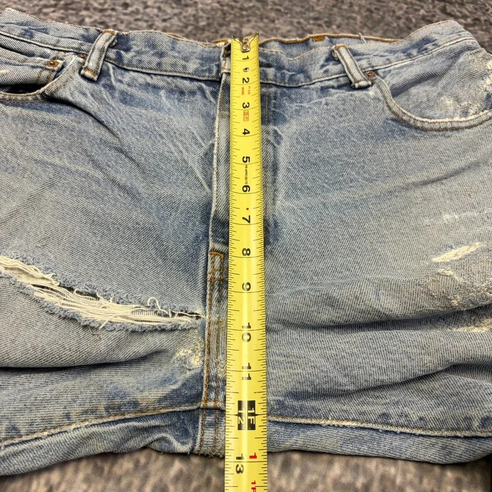 Levi's 517 Bootcut Jeans Mens 36x31 Blue Distressed Western Grunge Vintage Y2K